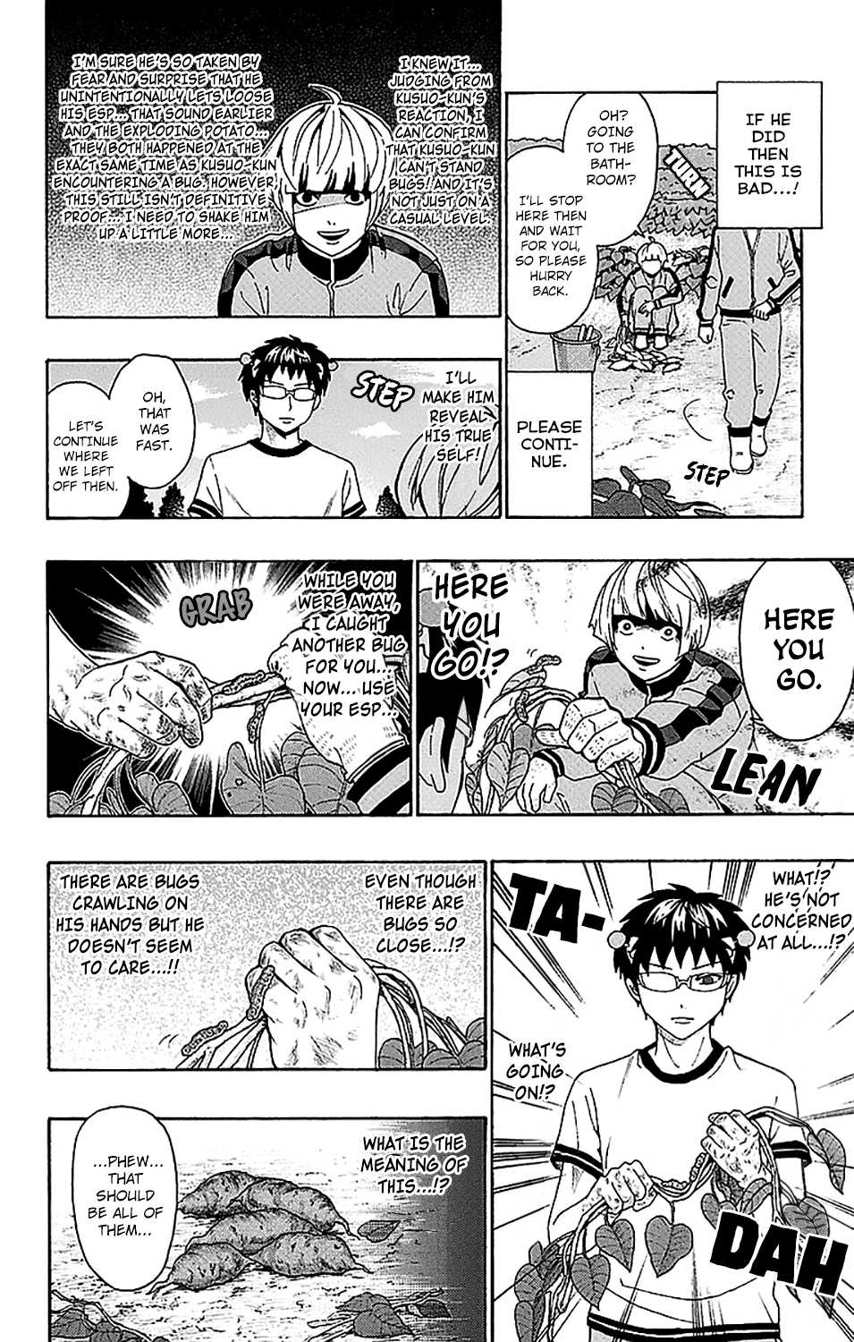 Saiki Kusuo no Sainan Chapter 215 page 15 - Chapter 215: Sweet Potato Digging DiPSIster