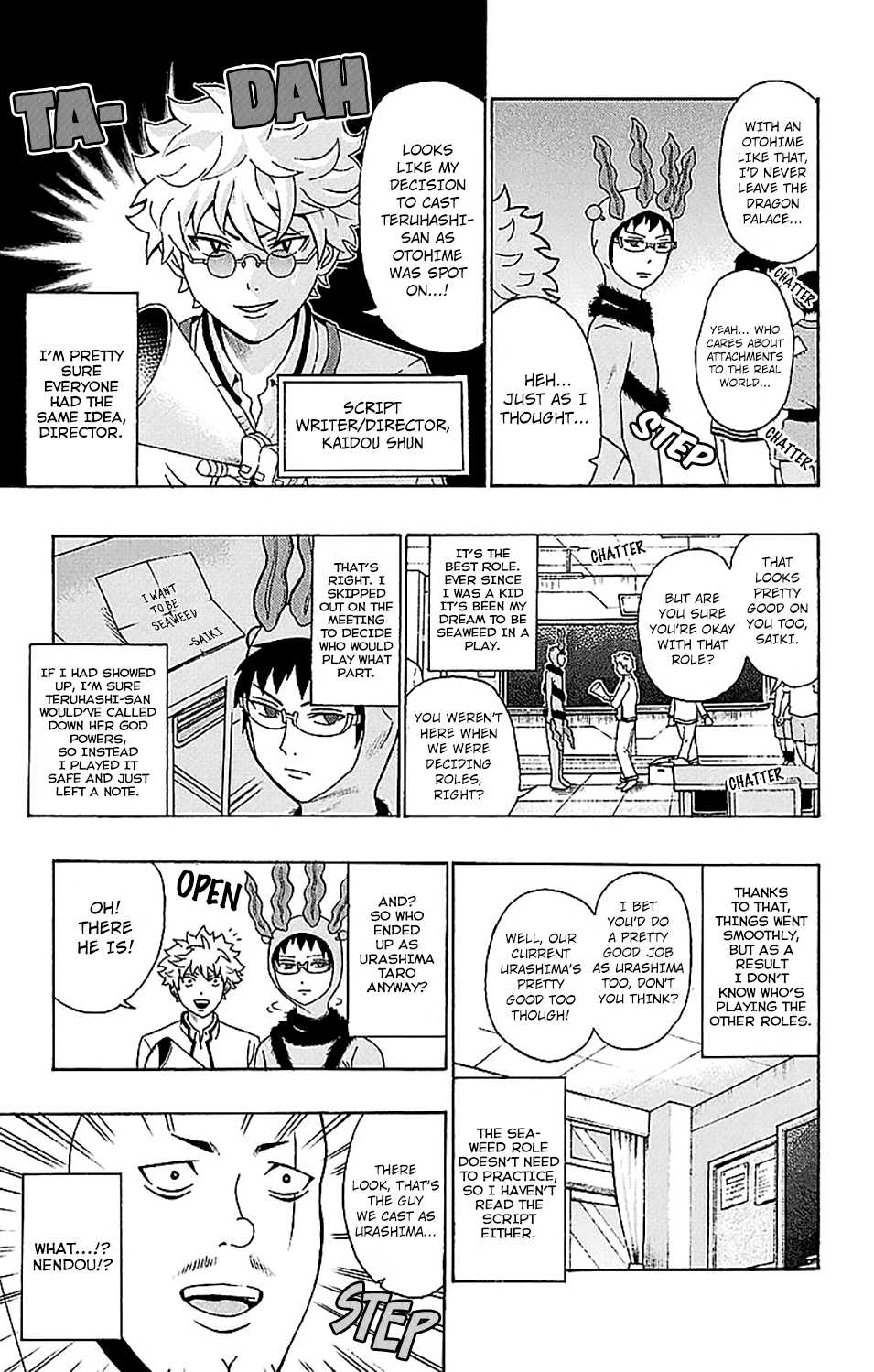 Saiki Kusuo no Sainan Chapter 217 page 11 - Chapter 217: PK Academy School Cultural FestPSIval Practice Part