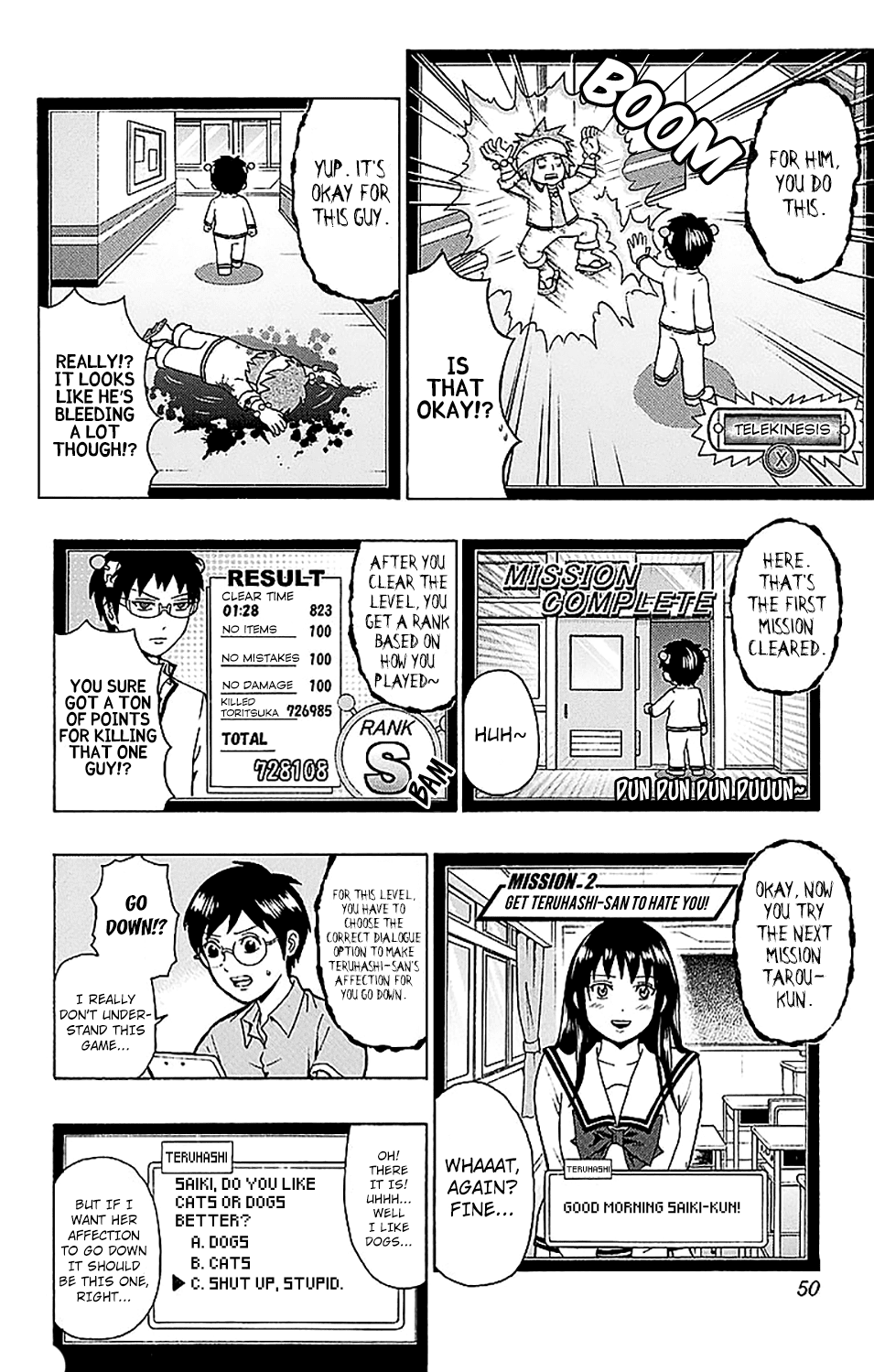Saiki Kusuo no Sainan Chapter 219 page 14 - Chapter 219: Video Game DiPSIster