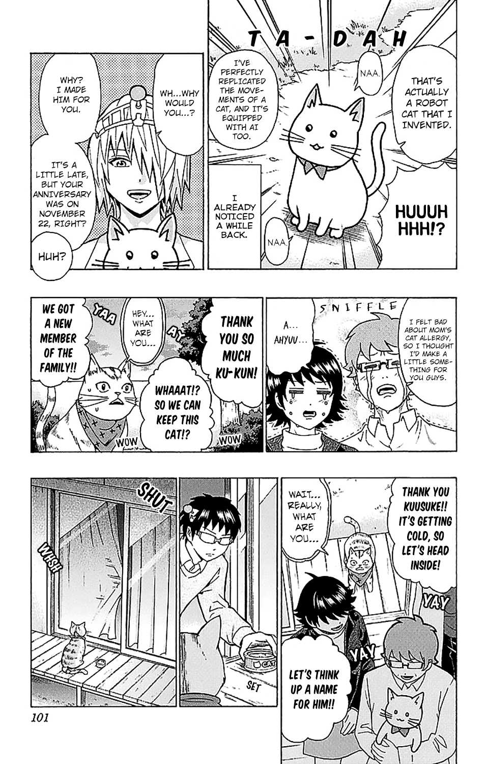 Saiki Kusuo no Sainan Chapter 222 page 16 - Chapter 222: Let's Reinvent the MaPSIcot Character