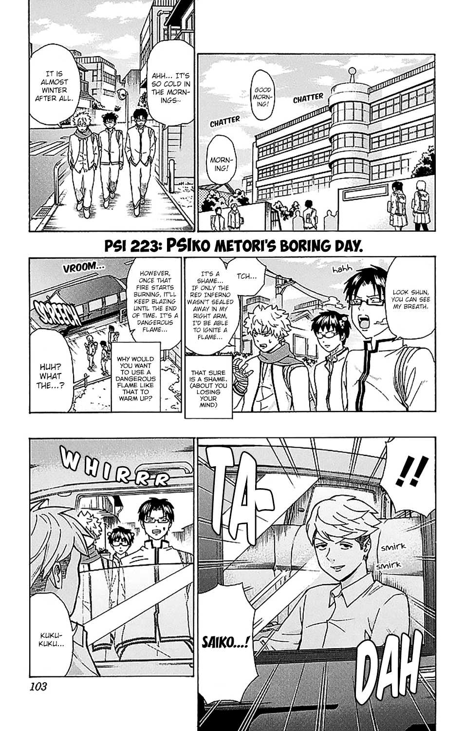 Saiki Kusuo no Sainan Chapter 223 page 2 - Chapter 223: PSIko Metori's Boring Day