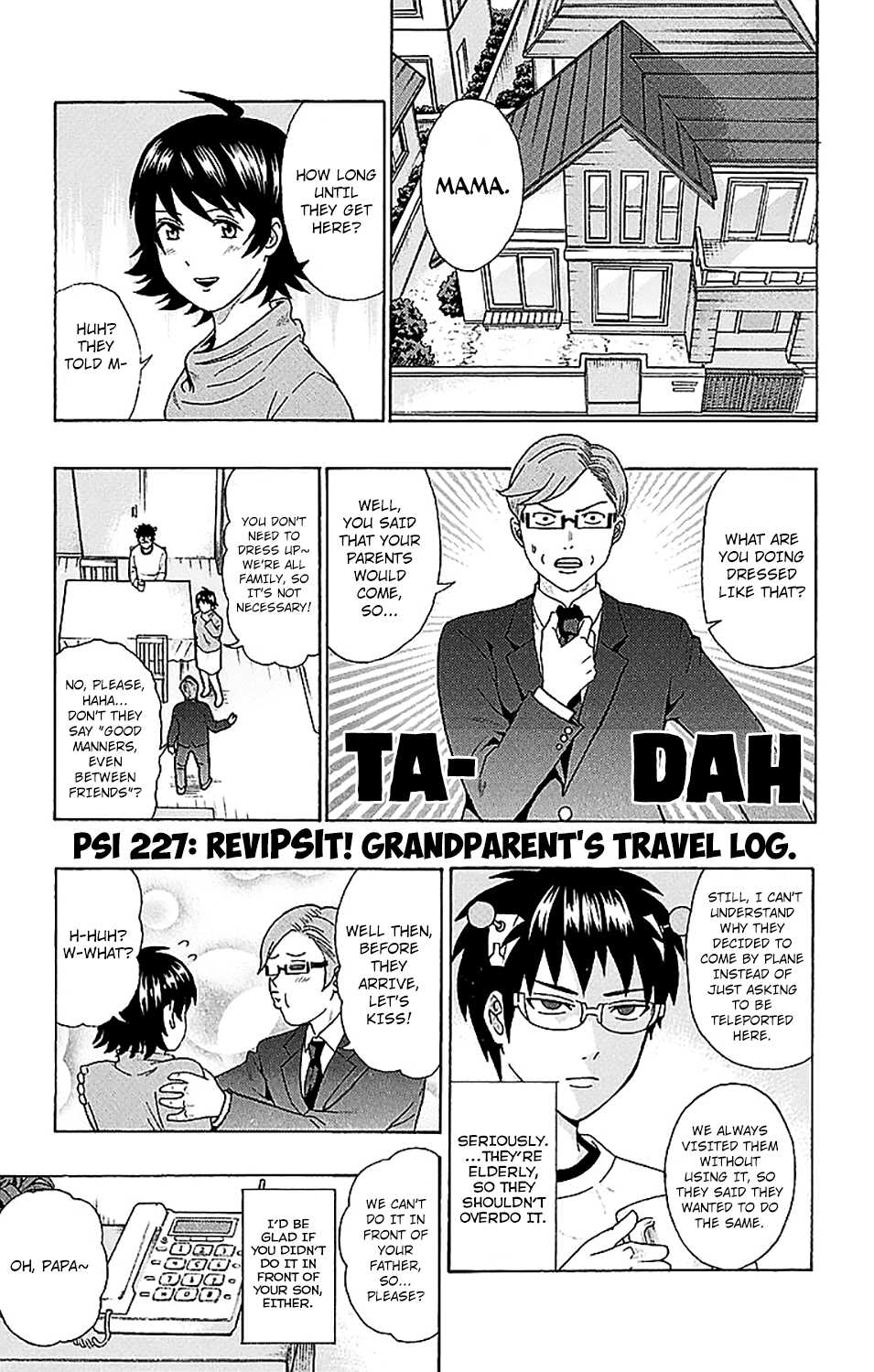 Saiki Kusuo no Sainan Chapter 227 page 2 - Chapter 227: ReviPSIt! Gradparent's Travel Log