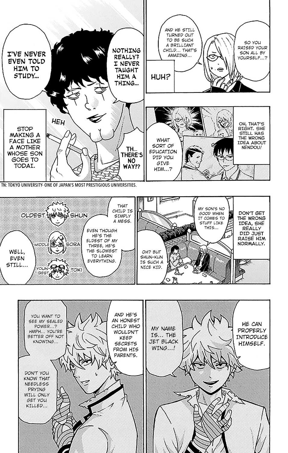 Saiki Kusuo no Sainan Chapter 228 page 15 - Chapter 228: ConverPSIation About the Kids! A Mama Meeting