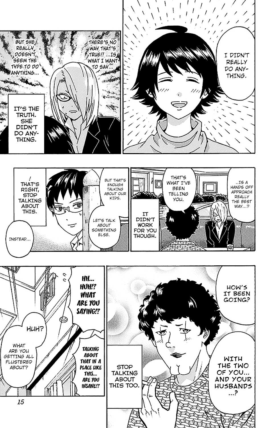 Saiki Kusuo no Sainan Chapter 228 page 17 - Chapter 228: ConverPSIation About the Kids! A Mama Meeting