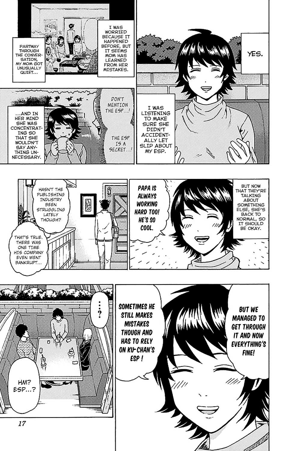 Saiki Kusuo no Sainan Chapter 228 page 19 - Chapter 228: ConverPSIation About the Kids! A Mama Meeting