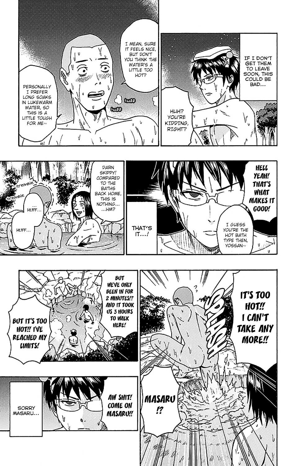 Saiki Kusuo no Sainan Chapter 229 page 10 - Chapter 229: No Need for Bath Salts! Taking a Dip in the PSIcret Hot Springs