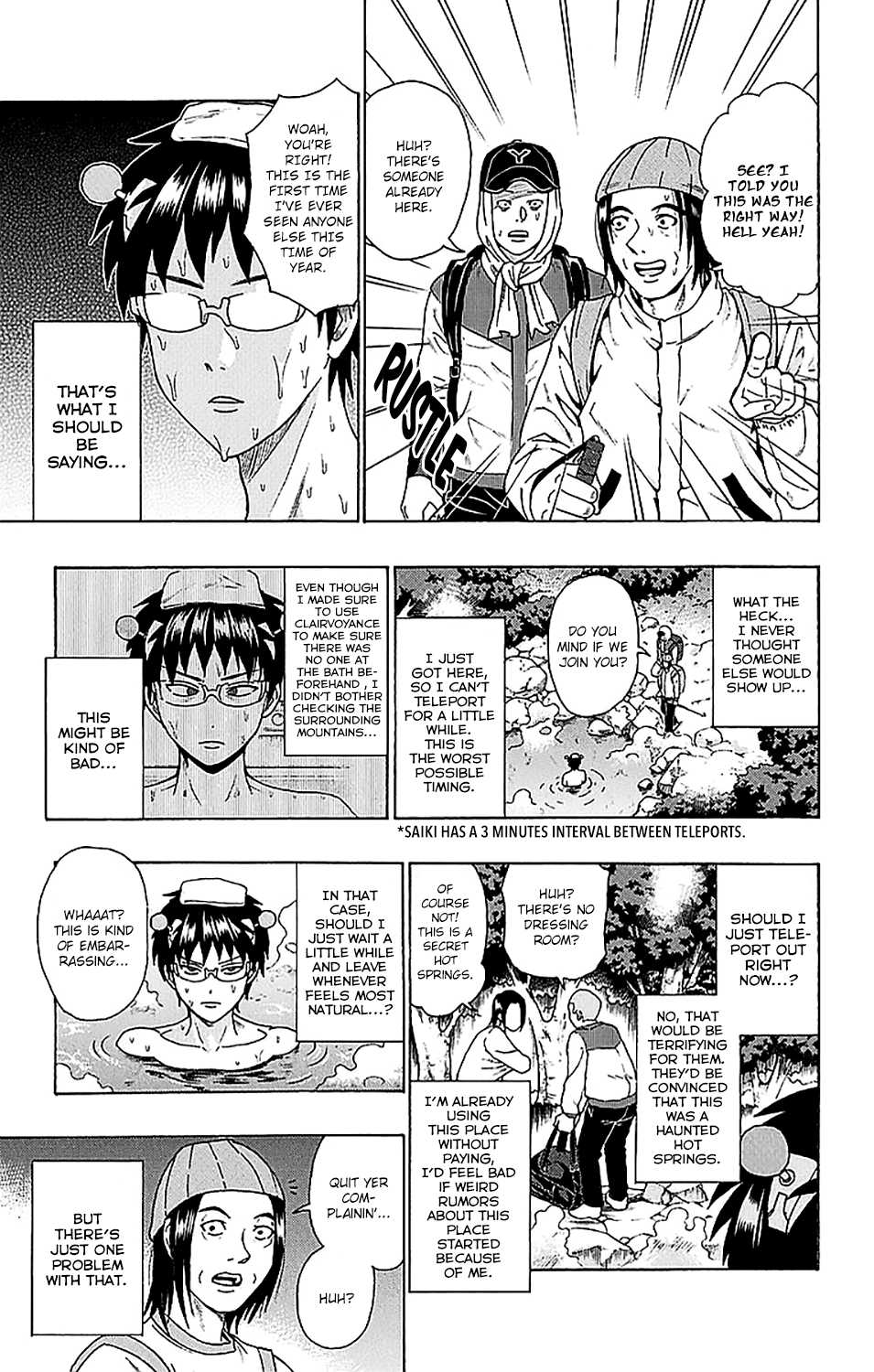 Saiki Kusuo no Sainan Chapter 229 page 8 - Chapter 229: No Need for Bath Salts! Taking a Dip in the PSIcret Hot Springs