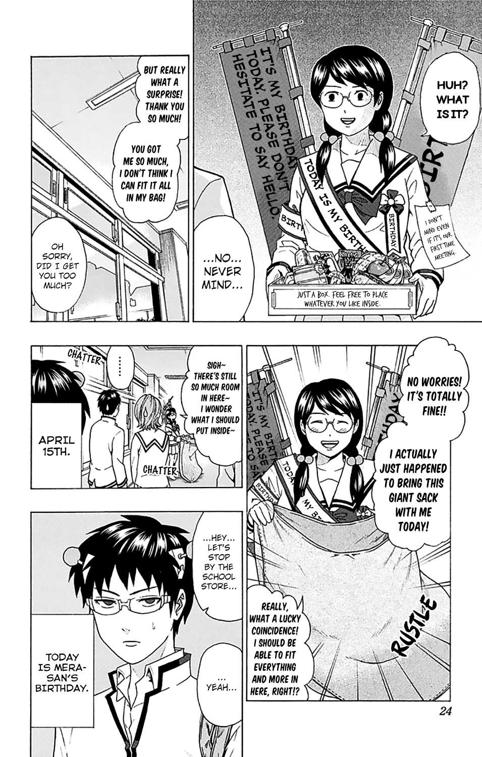 Saiki Kusuo no Sainan Chapter 240 page 3 - Chapter 240: Don't Forget your Birthday PrePSInt!