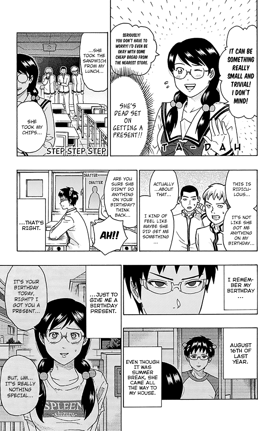 Saiki Kusuo no Sainan Chapter 240 page 8 - Chapter 240: Don't Forget your Birthday PrePSInt!