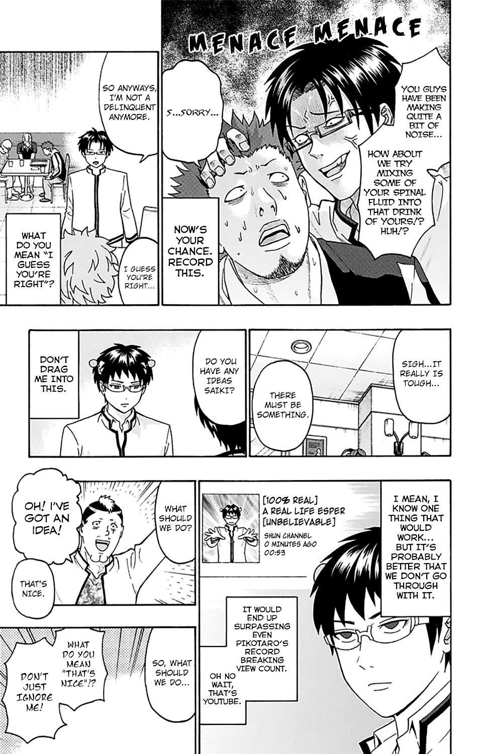 Saiki Kusuo no Sainan Chapter 245 page 12 - Chapter 245: Trending on a Streaming PSIte