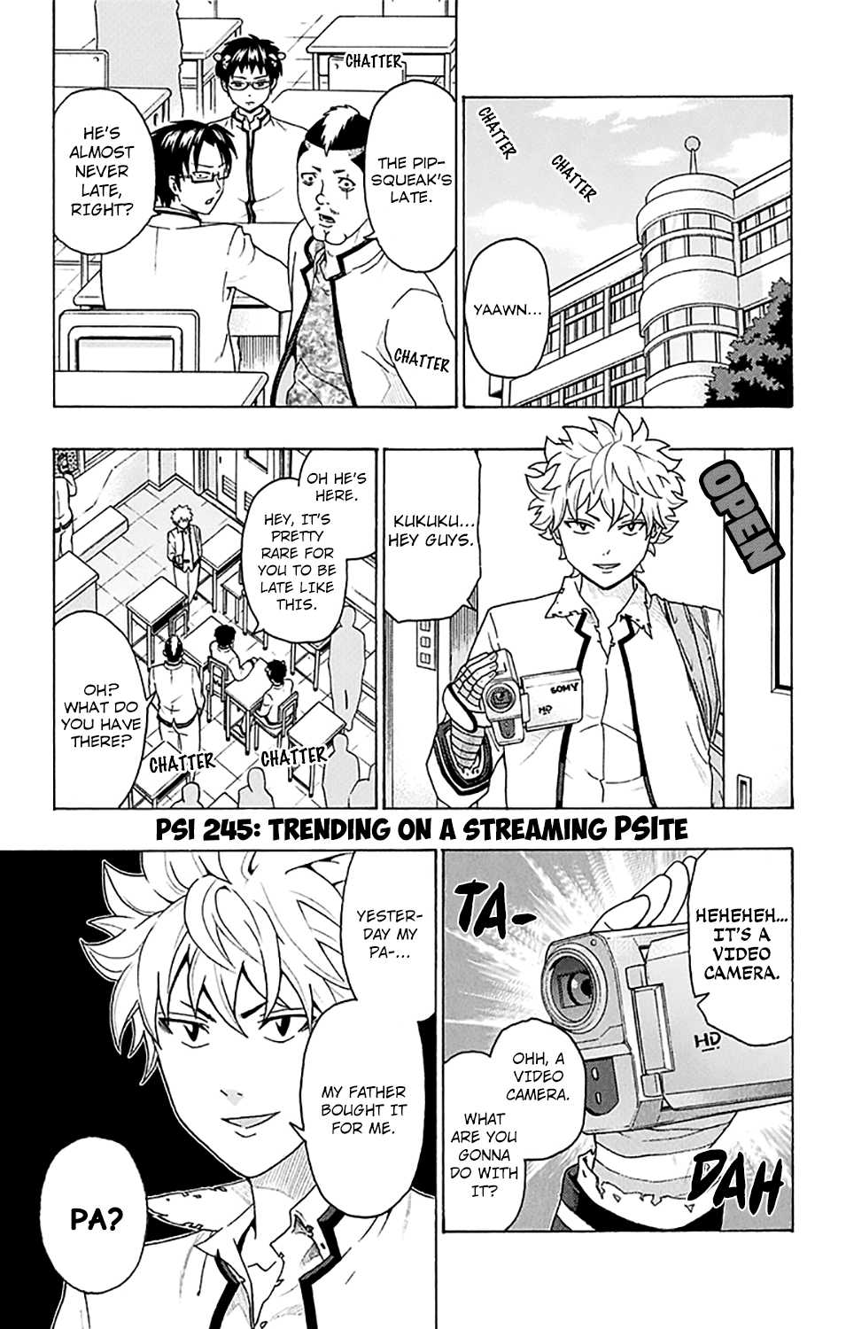 Saiki Kusuo no Sainan Chapter 245 page 2 - Chapter 245: Trending on a Streaming PSIte