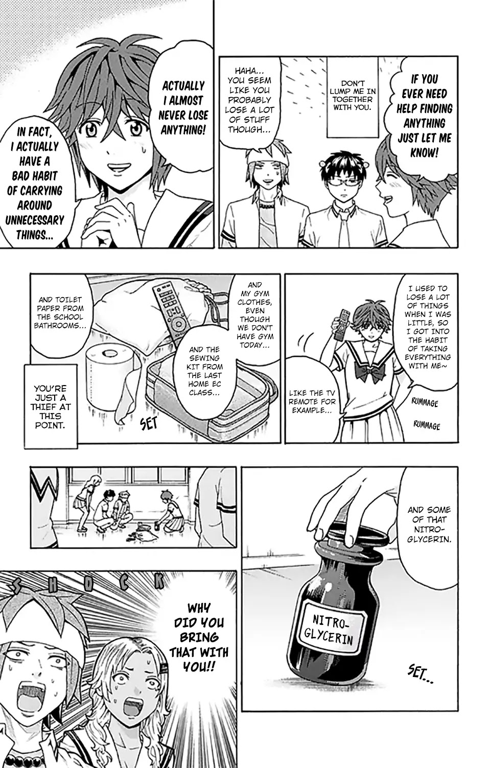 Saiki Kusuo no Sainan Chapter 258 page 14 - Chapter 258: Terrifying! A DiPSIstrous Transfer Student Appears! (Second Half)
