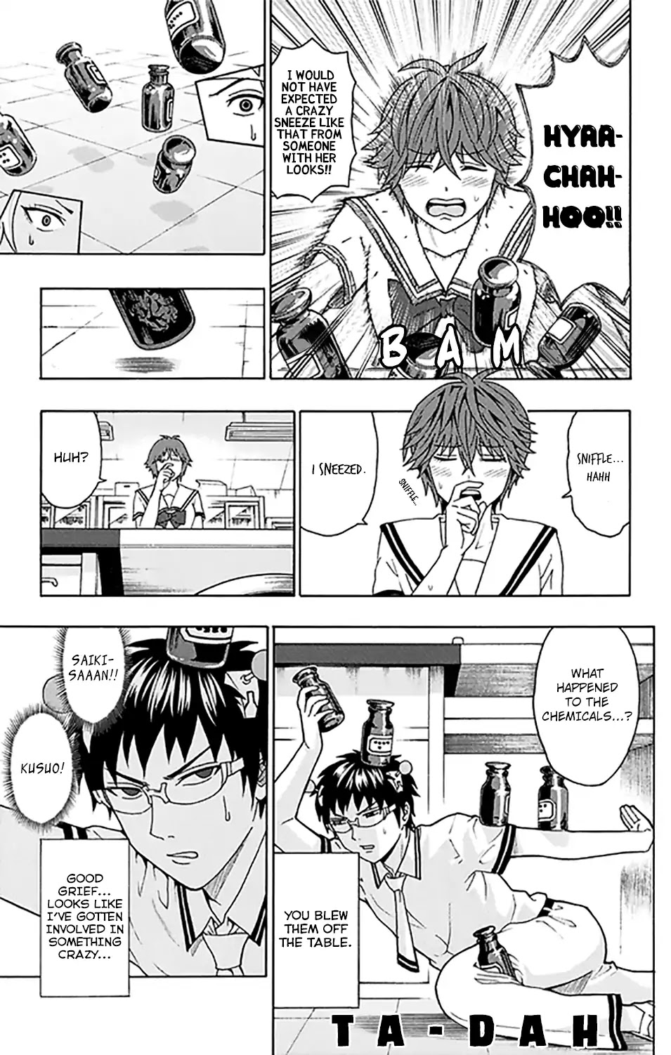 Saiki Kusuo no Sainan Chapter 258 page 8 - Chapter 258: Terrifying! A DiPSIstrous Transfer Student Appears! (Second Half)