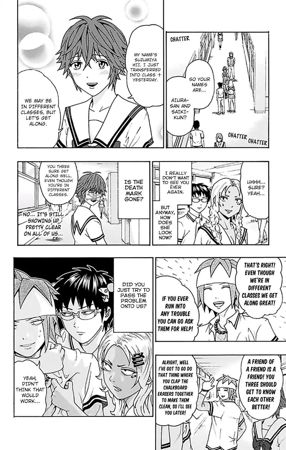 Saiki Kusuo no Sainan Chapter 258 page 9 - Chapter 258: Terrifying! A DiPSIstrous Transfer Student Appears! (Second Half)