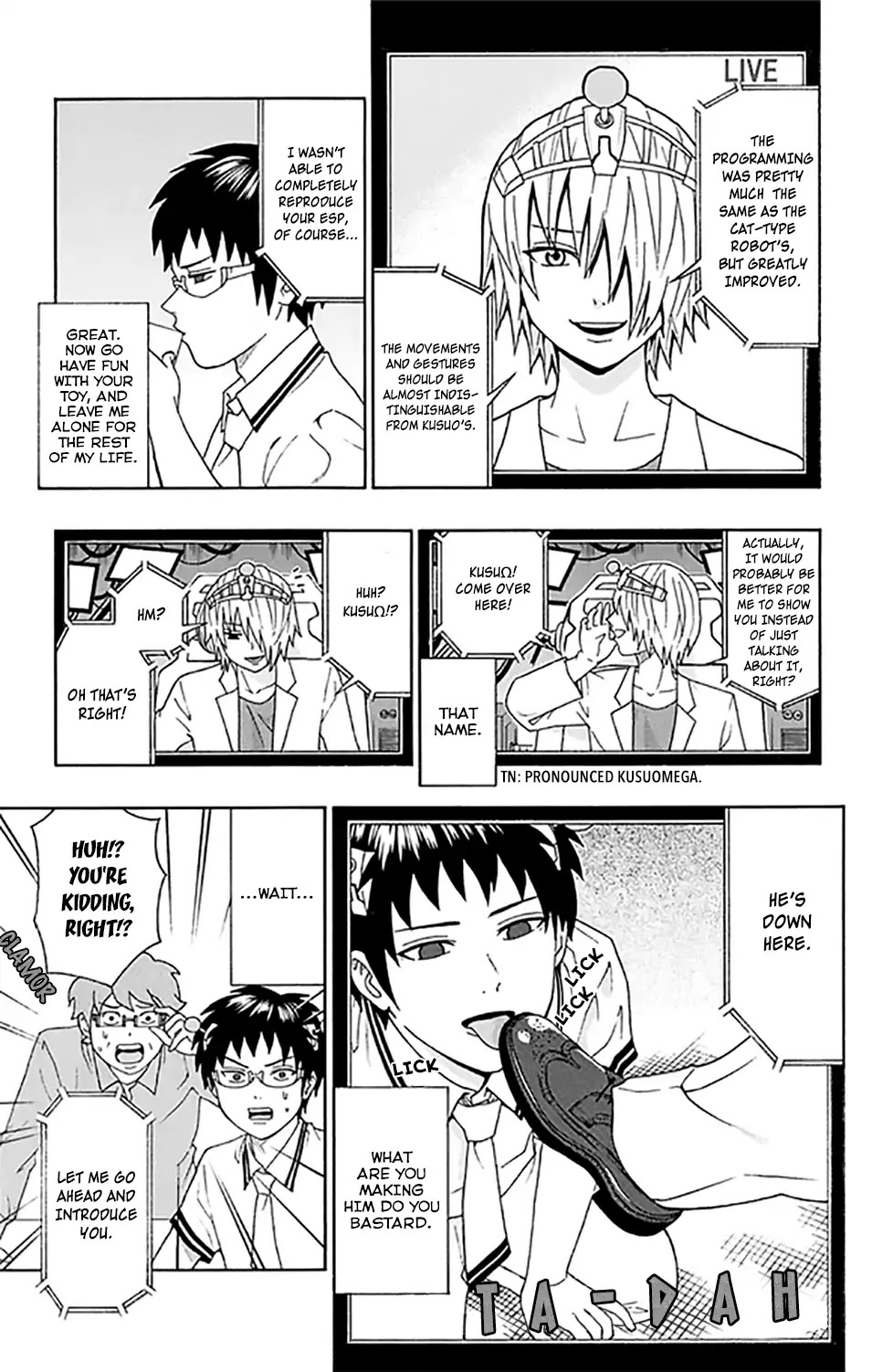 Saiki Kusuo no Sainan Chapter 259 page 4 - Chapter 259: A Perfect ReconPSItruction!? KusuΩ