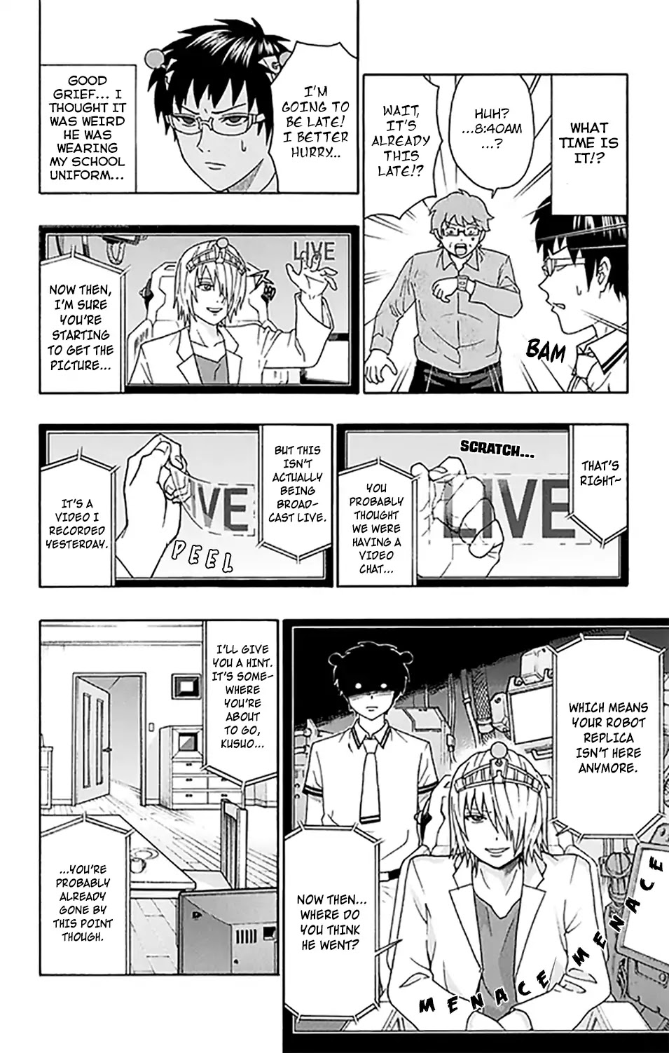 Saiki Kusuo no Sainan Chapter 259 page 7 - Chapter 259: A Perfect ReconPSItruction!? KusuΩ