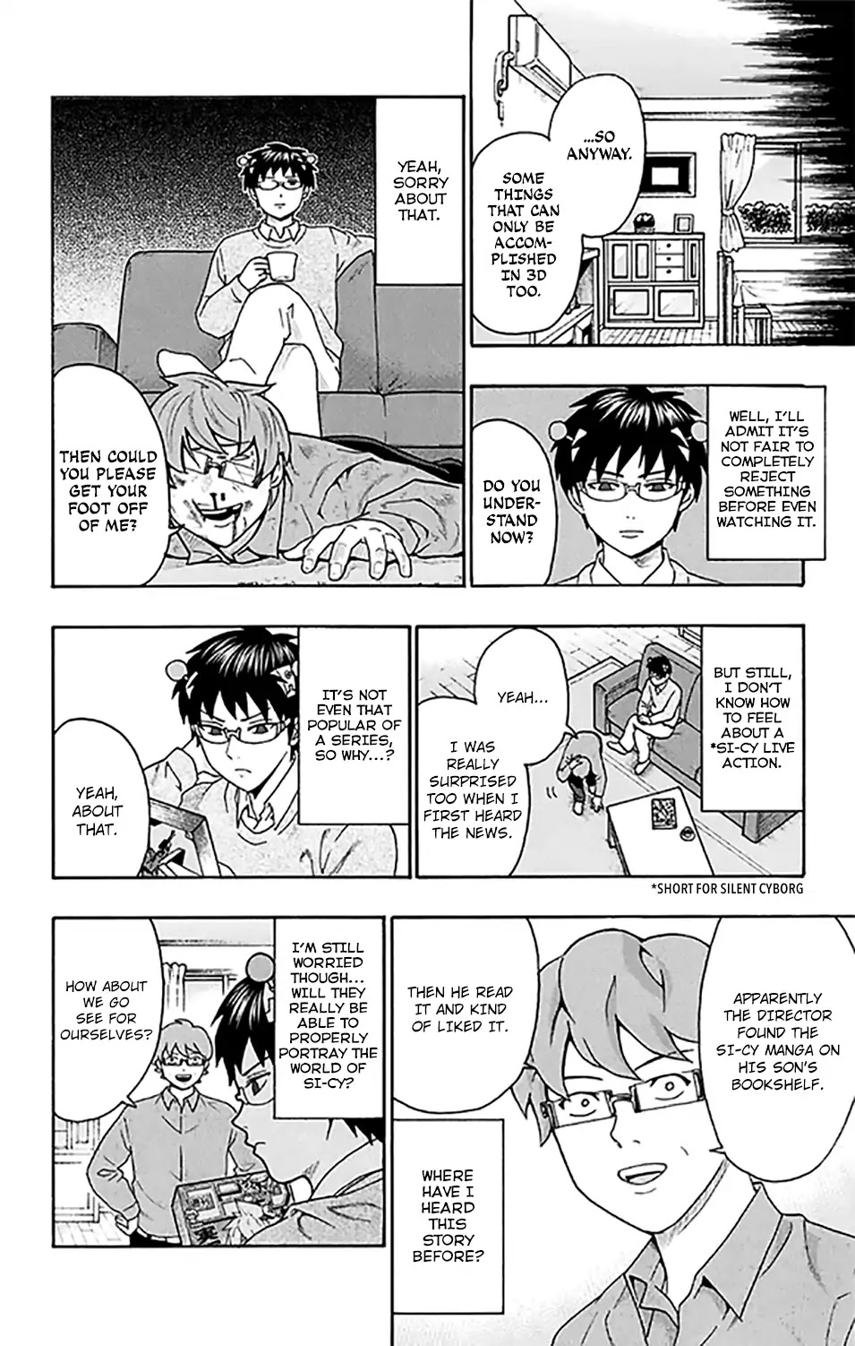 Saiki Kusuo no Sainan Chapter 264 page 5 - Chapter 264: Please Go Watch the Live ActPSIon Movie!