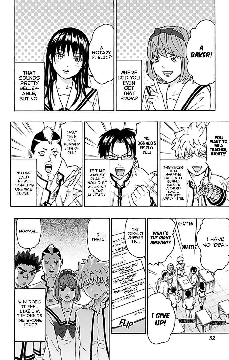 Saiki Kusuo no Sainan Chapter 265 page 13 - Chapter 265: To Each Their Own. MiscPSIllaneous Career Paths!