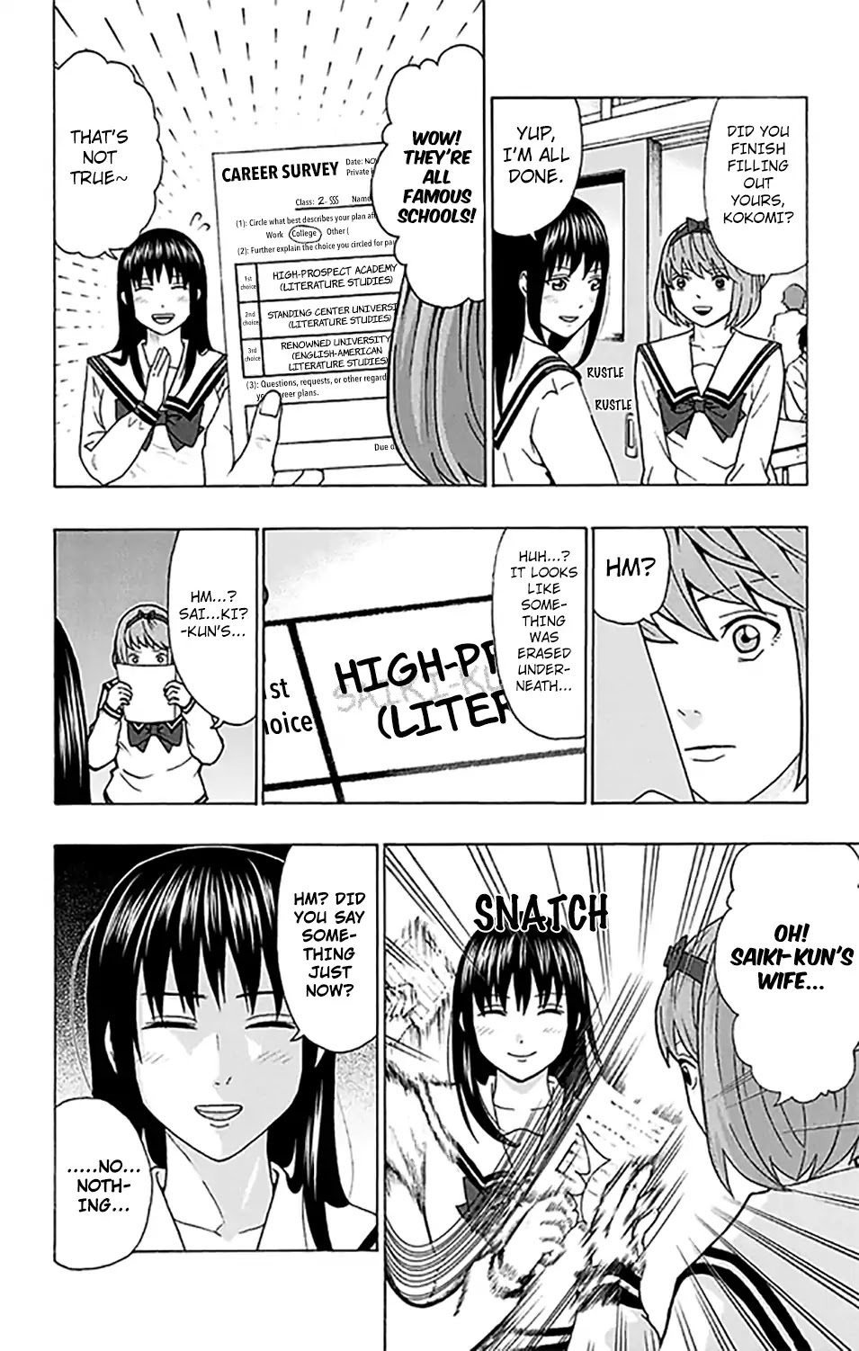 Saiki Kusuo no Sainan Chapter 265 page 9 - Chapter 265: To Each Their Own. MiscPSIllaneous Career Paths!
