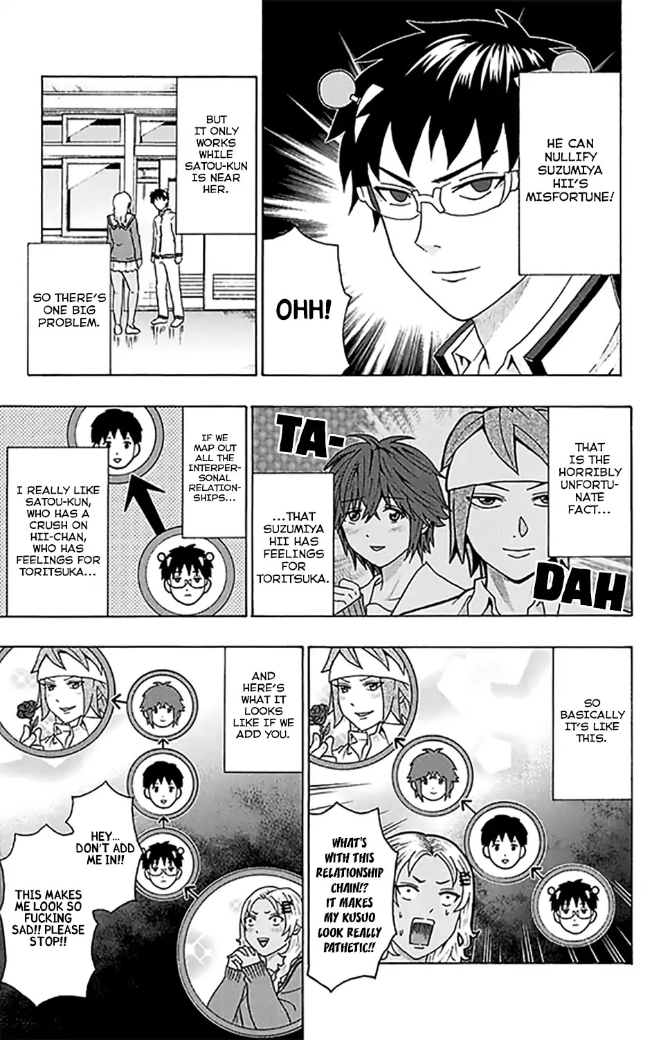 Saiki Kusuo no Sainan Chapter 267 page 14 - Chapter 267: The Battle Between DiPSIster and PerfecPSIon!!