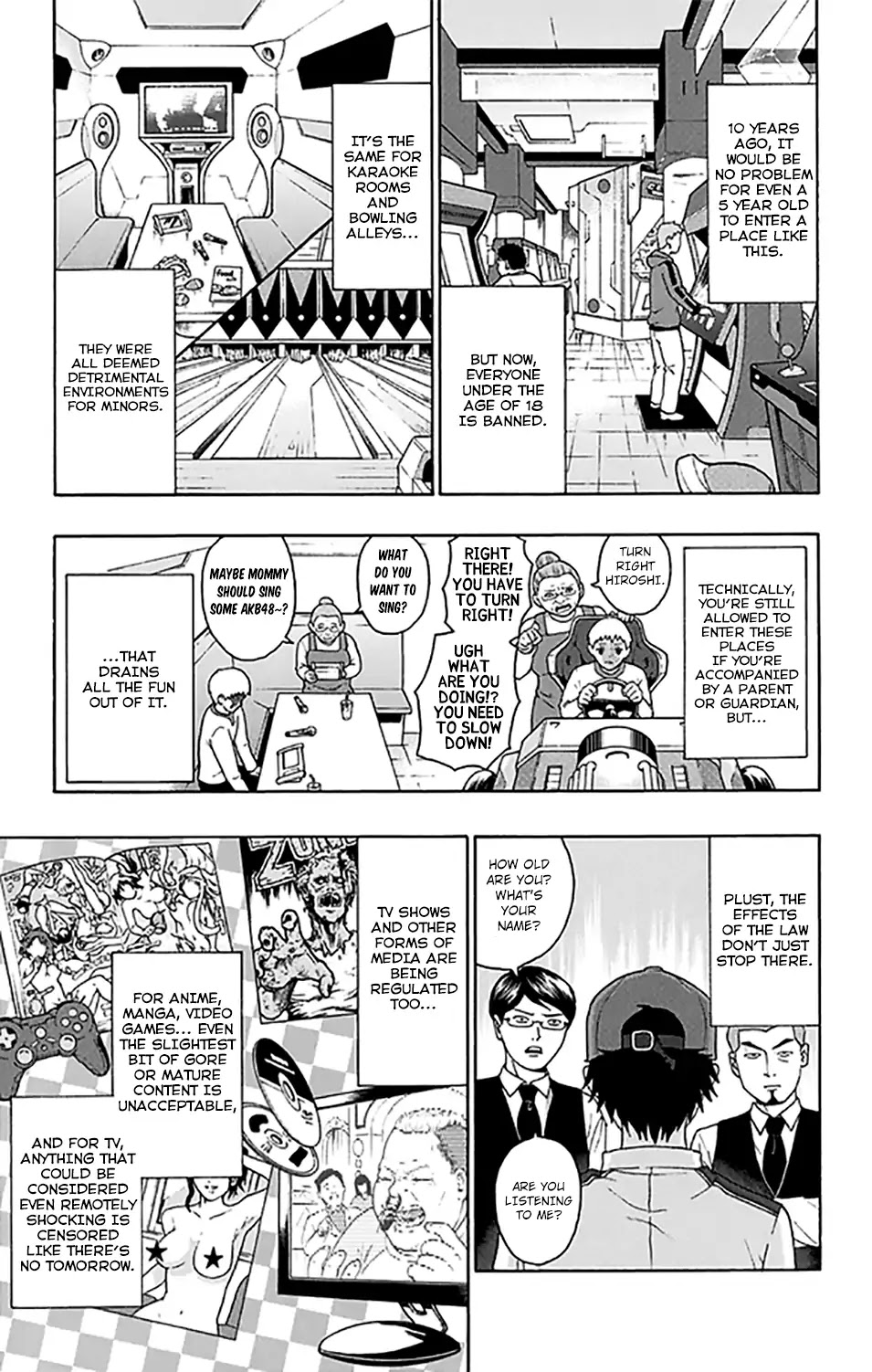 Saiki Kusuo no Sainan Chapter 272.5 page 5 - Chapter 272.5: The Detrimental Environments for Minors Regulation Act