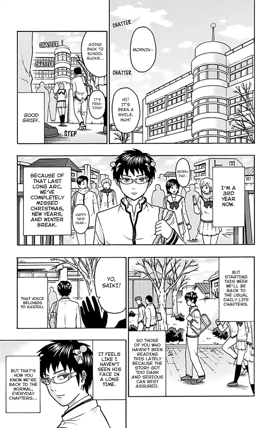 Saiki Kusuo no Sainan Chapter 273 page 11 - Chapter 273: The Worst PSIchool Break
