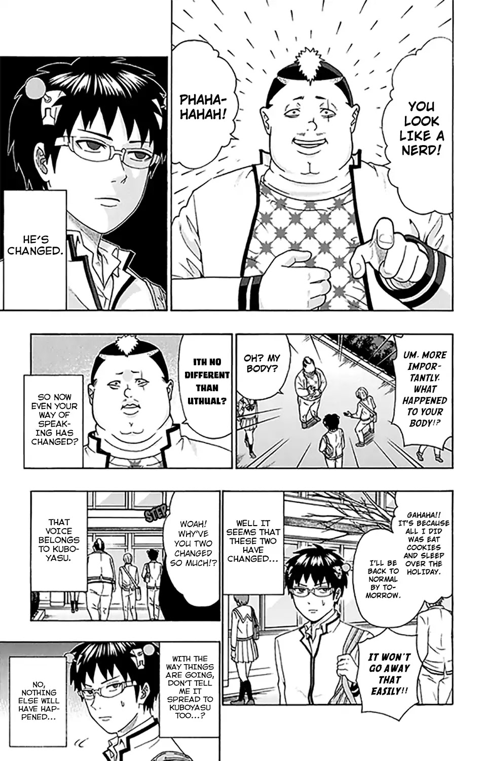 Saiki Kusuo no Sainan Chapter 273 page 13 - Chapter 273: The Worst PSIchool Break