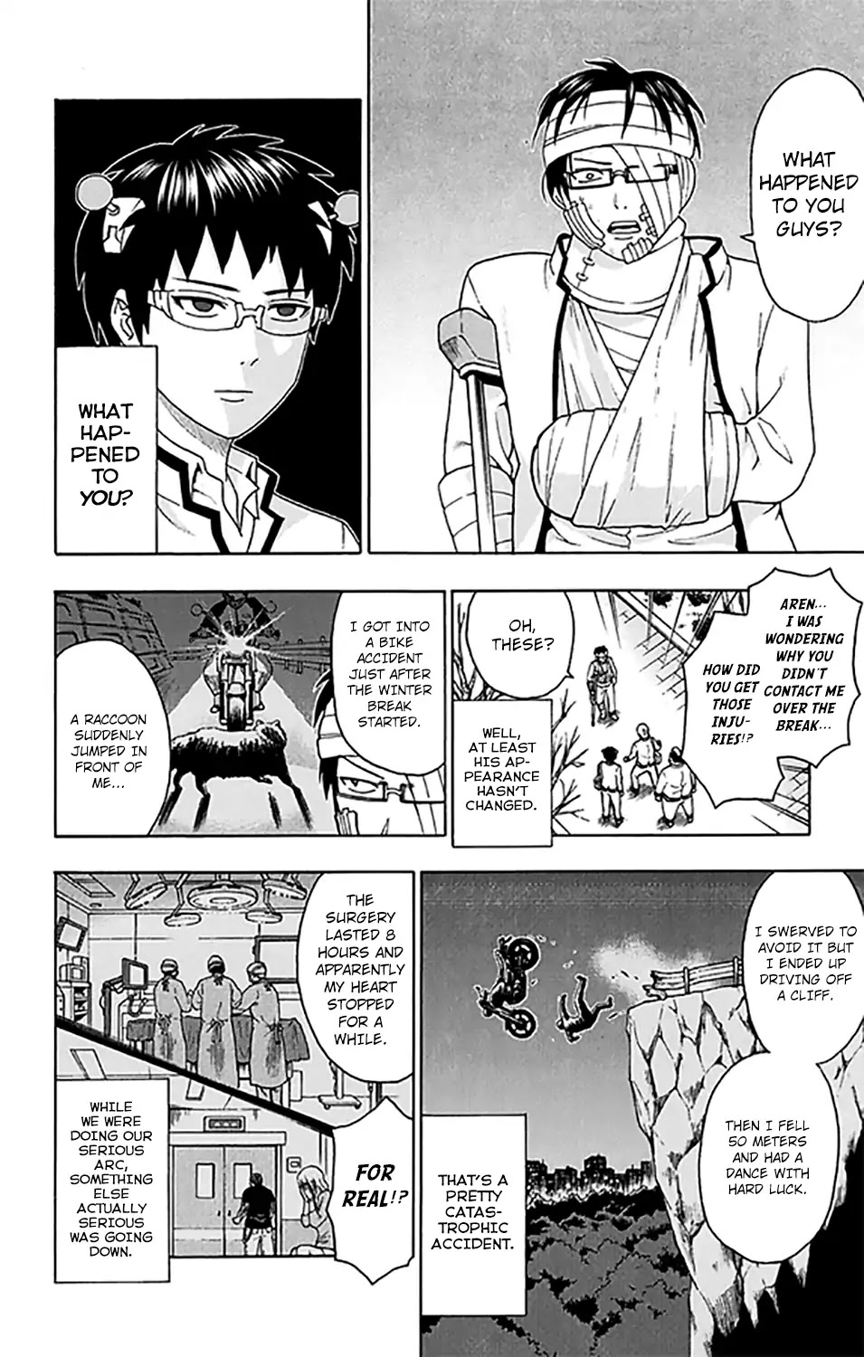 Saiki Kusuo no Sainan Chapter 273 page 14 - Chapter 273: The Worst PSIchool Break