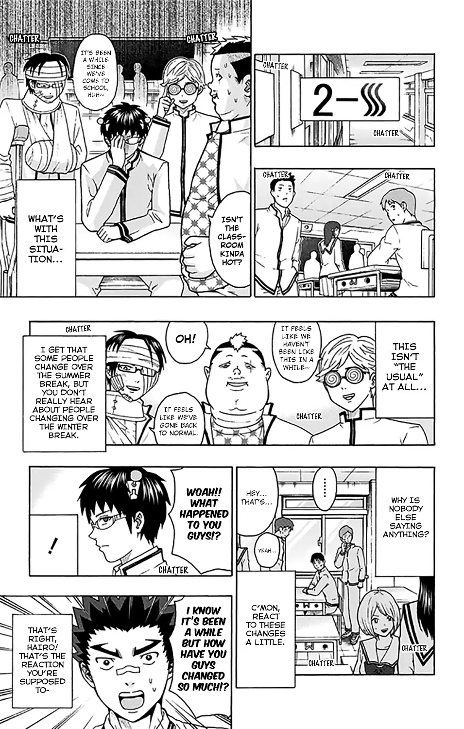 Saiki Kusuo no Sainan Chapter 273 page 15 - Chapter 273: The Worst PSIchool Break