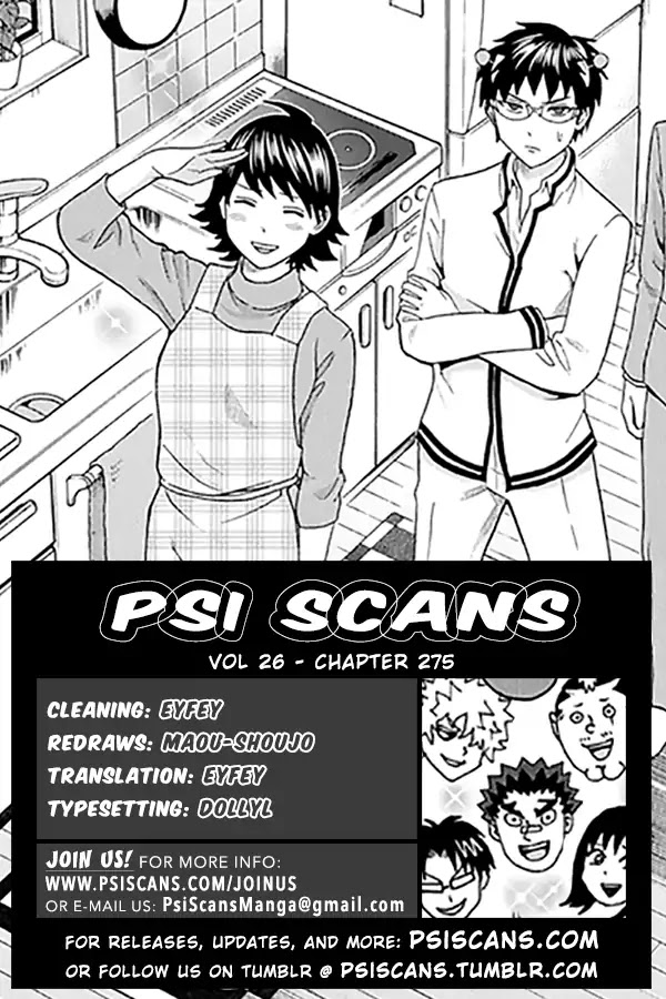 Saiki Kusuo no Sainan Chapter 275 page 1 - Chapter 275: It's Ending! Re-introduPSIng Characters from the Past