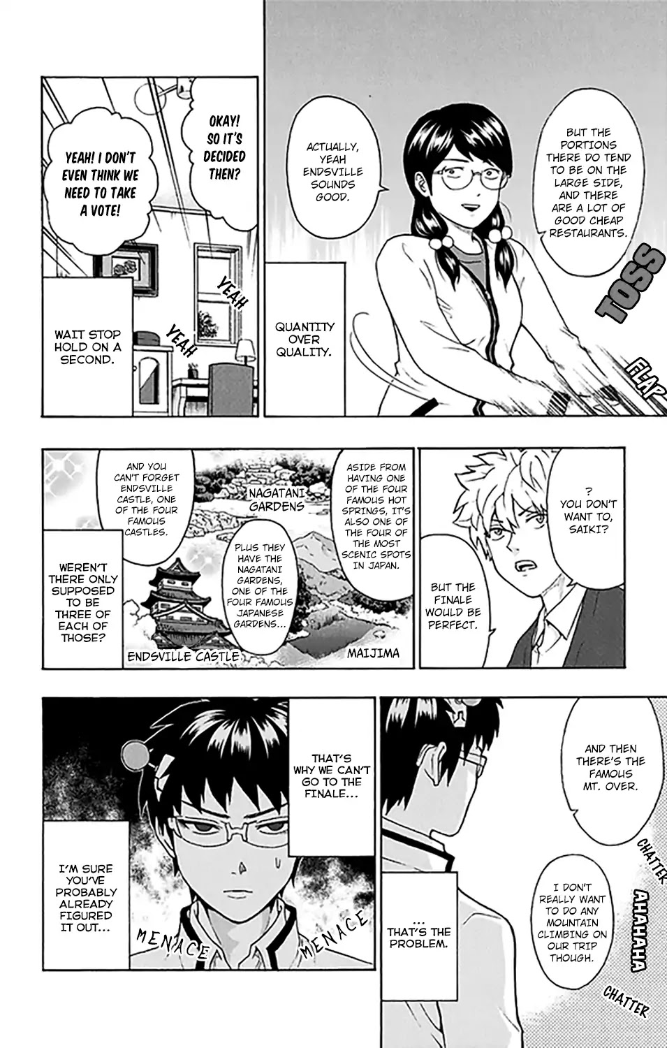 Saiki Kusuo no Sainan Chapter 276 page 13 - Chapter 276: Let's AsPSImble and Plan a Trip