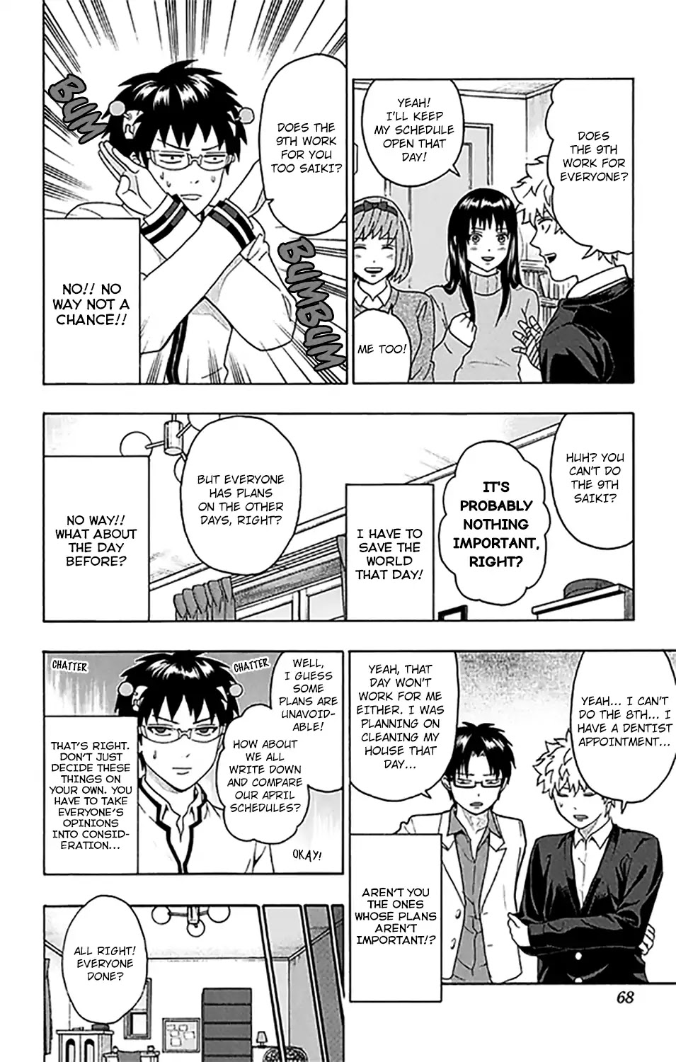 Saiki Kusuo no Sainan Chapter 276 page 15 - Chapter 276: Let's AsPSImble and Plan a Trip
