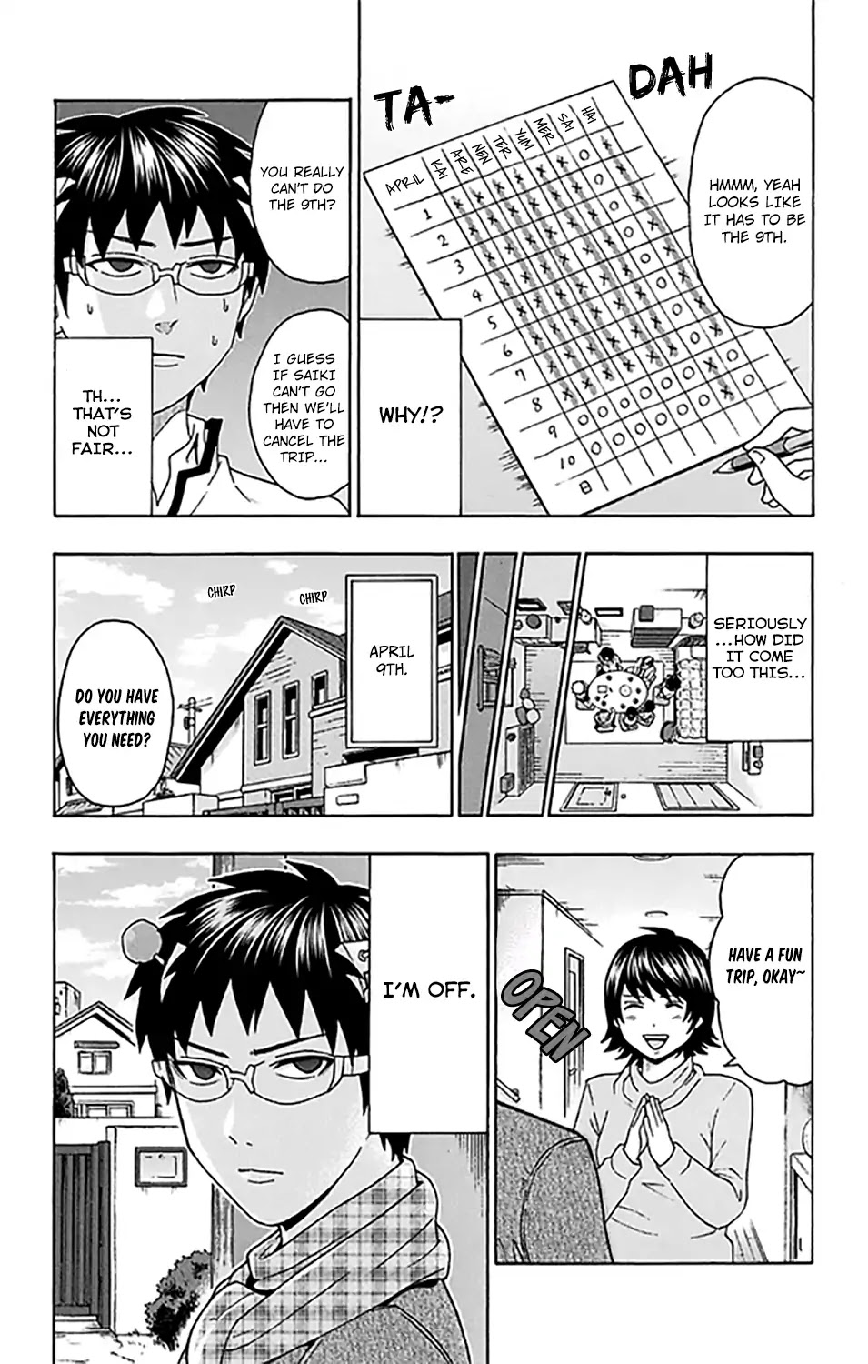 Saiki Kusuo no Sainan Chapter 276 page 16 - Chapter 276: Let's AsPSImble and Plan a Trip