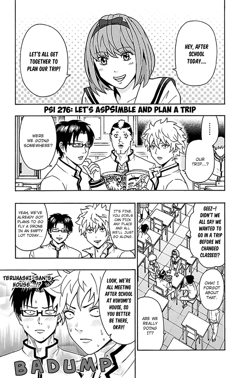 Saiki Kusuo no Sainan Chapter 276 page 2 - Chapter 276: Let's AsPSImble and Plan a Trip
