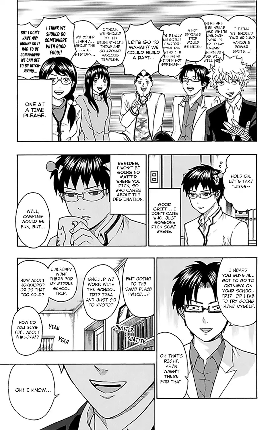 Saiki Kusuo no Sainan Chapter 276 page 8 - Chapter 276: Let's AsPSImble and Plan a Trip