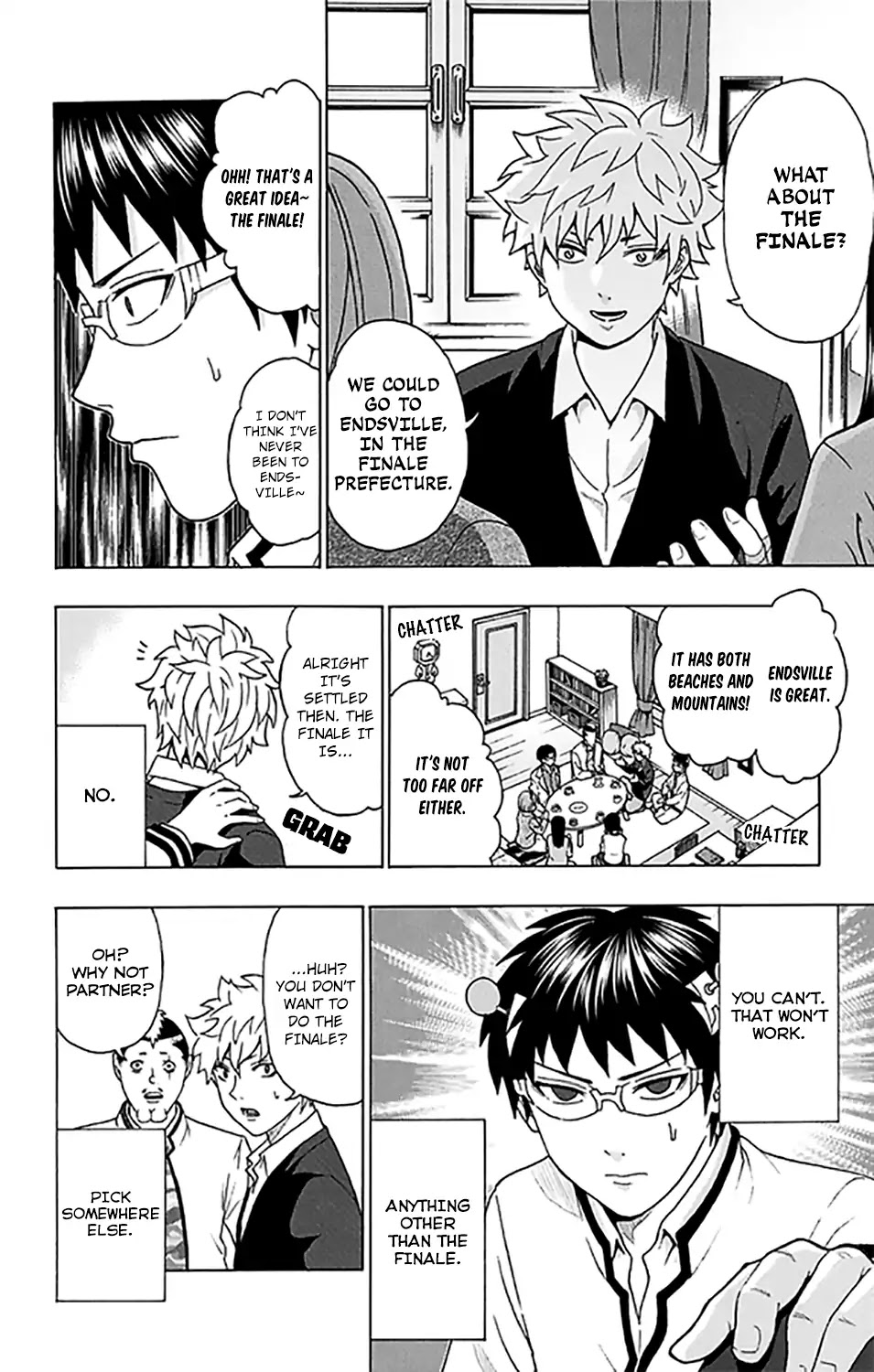 Saiki Kusuo no Sainan Chapter 276 page 9 - Chapter 276: Let's AsPSImble and Plan a Trip