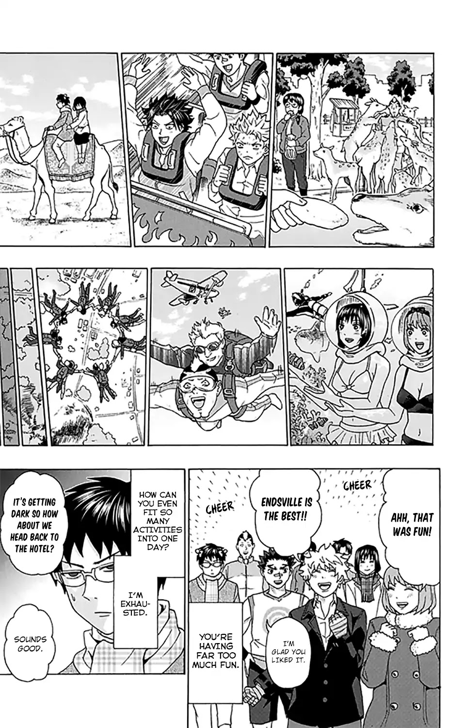 Saiki Kusuo no Sainan Chapter 277 page 10 - Chapter 277: PSI Much to See! Tourists in Endsville!
