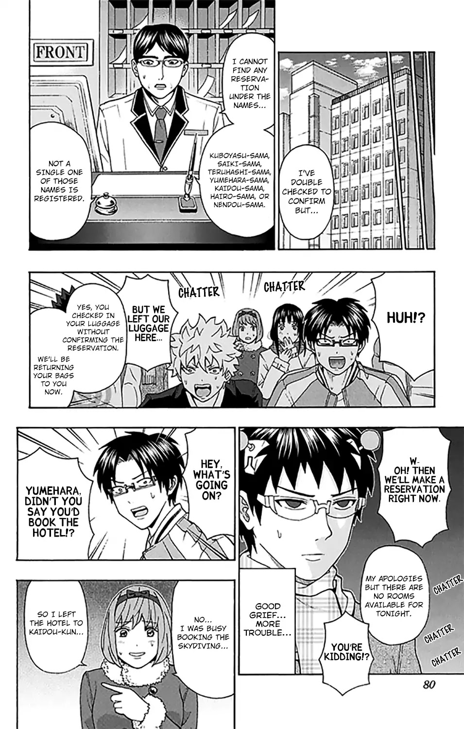 Saiki Kusuo no Sainan Chapter 277 page 11 - Chapter 277: PSI Much to See! Tourists in Endsville!