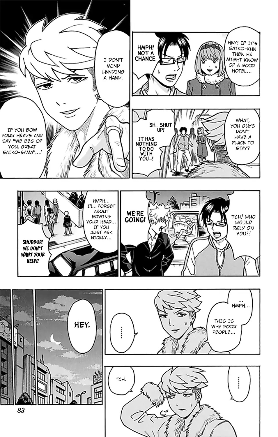 Saiki Kusuo no Sainan Chapter 277 page 14 - Chapter 277: PSI Much to See! Tourists in Endsville!