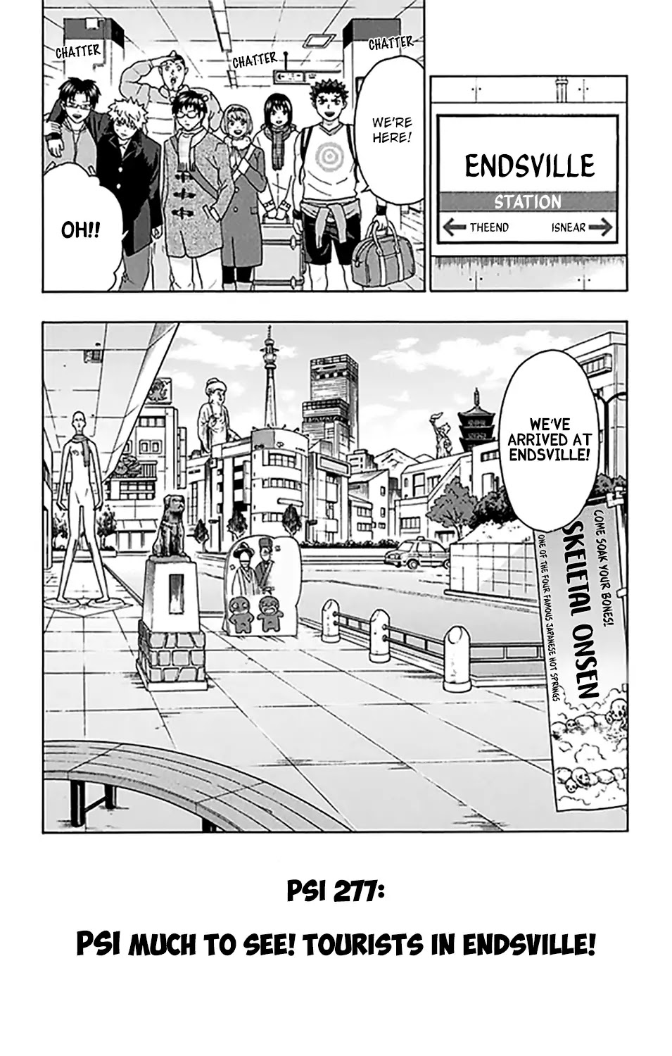 Saiki Kusuo no Sainan Chapter 277 page 4 - Chapter 277: PSI Much to See! Tourists in Endsville!