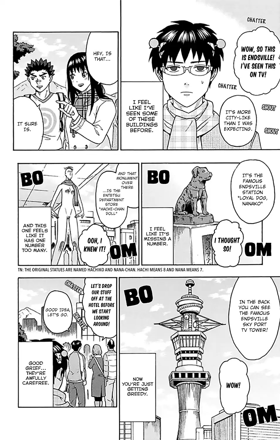 Saiki Kusuo no Sainan Chapter 277 page 5 - Chapter 277: PSI Much to See! Tourists in Endsville!