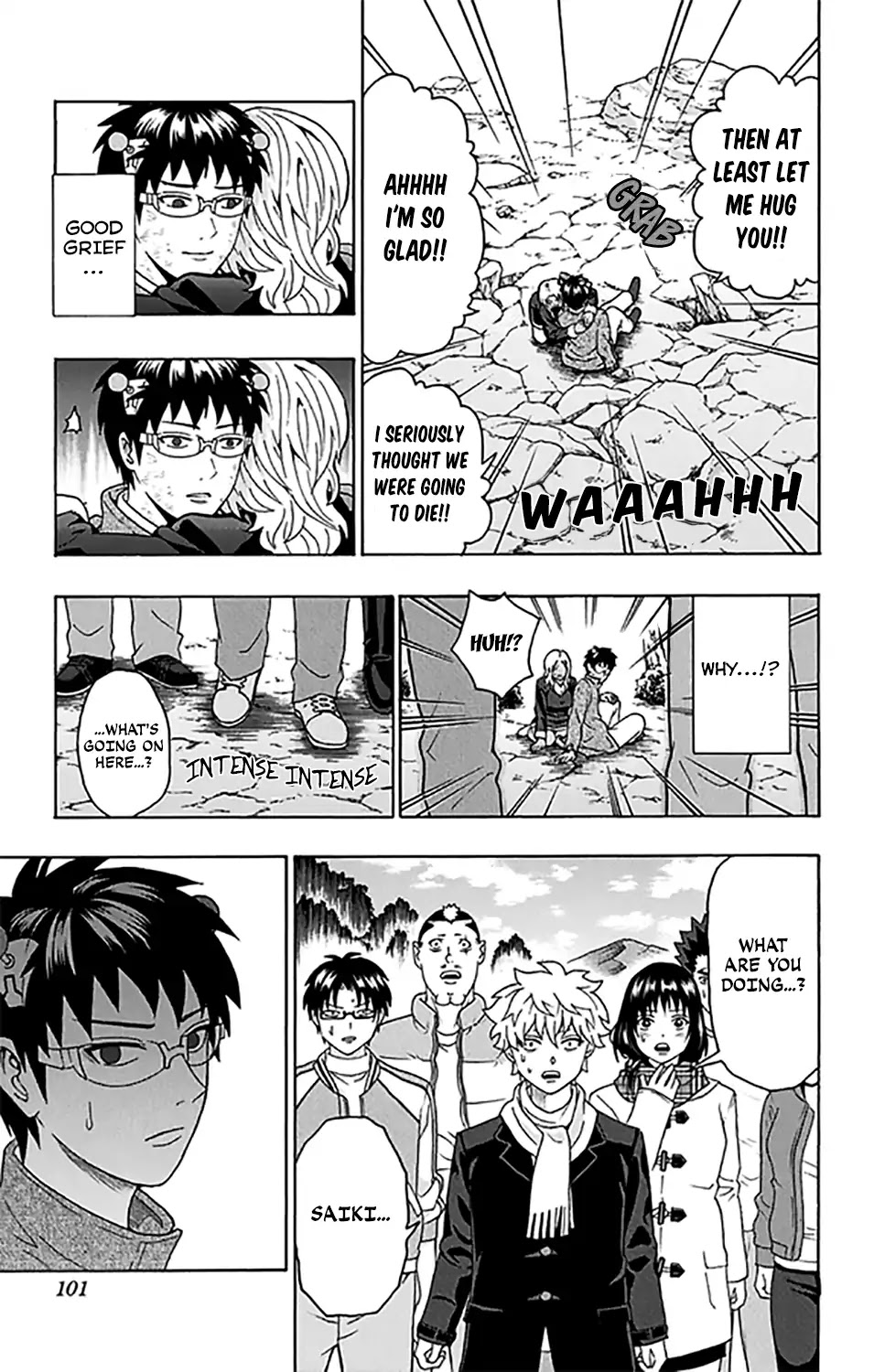 Saiki Kusuo no Sainan Chapter 278 page 16 - Chapter 278: PSIving the World from a CataPSItrophic Natural DiPSIster!