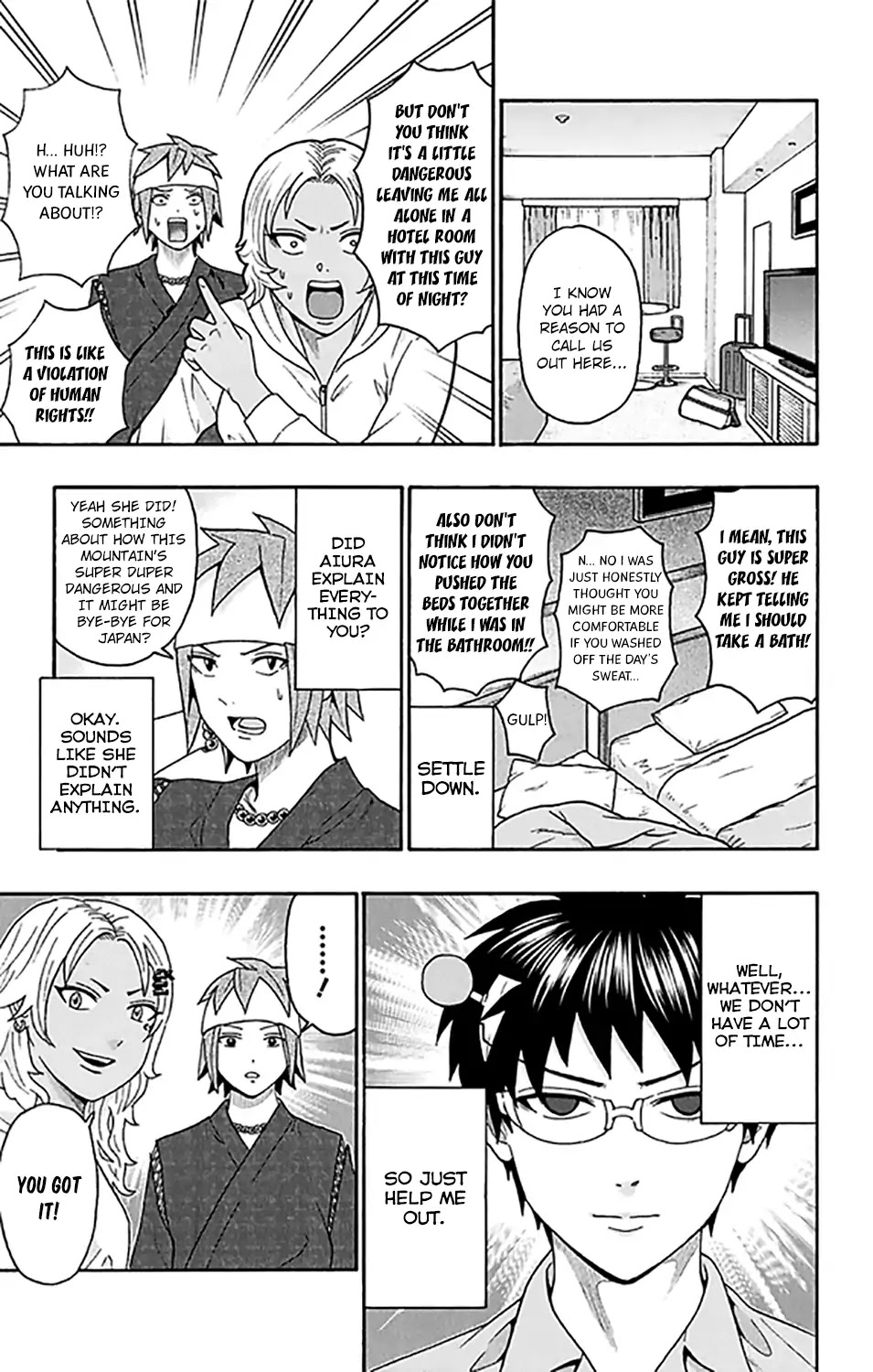 Saiki Kusuo no Sainan Chapter 278 page 4 - Chapter 278: PSIving the World from a CataPSItrophic Natural DiPSIster!