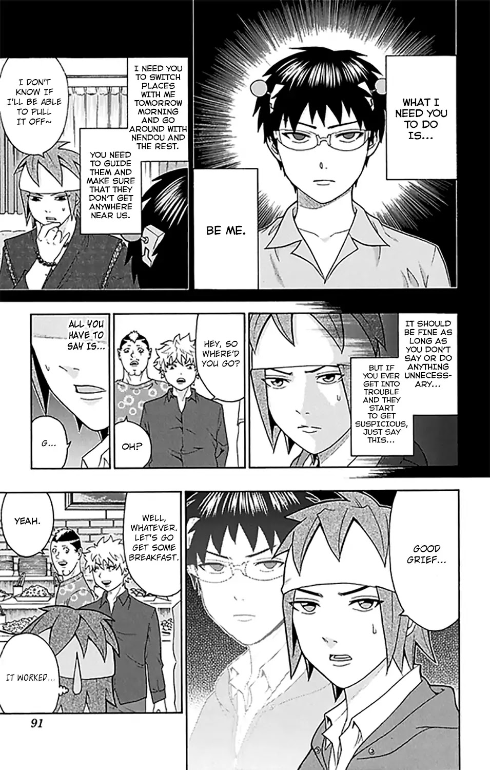 Saiki Kusuo no Sainan Chapter 278 page 6 - Chapter 278: PSIving the World from a CataPSItrophic Natural DiPSIster!