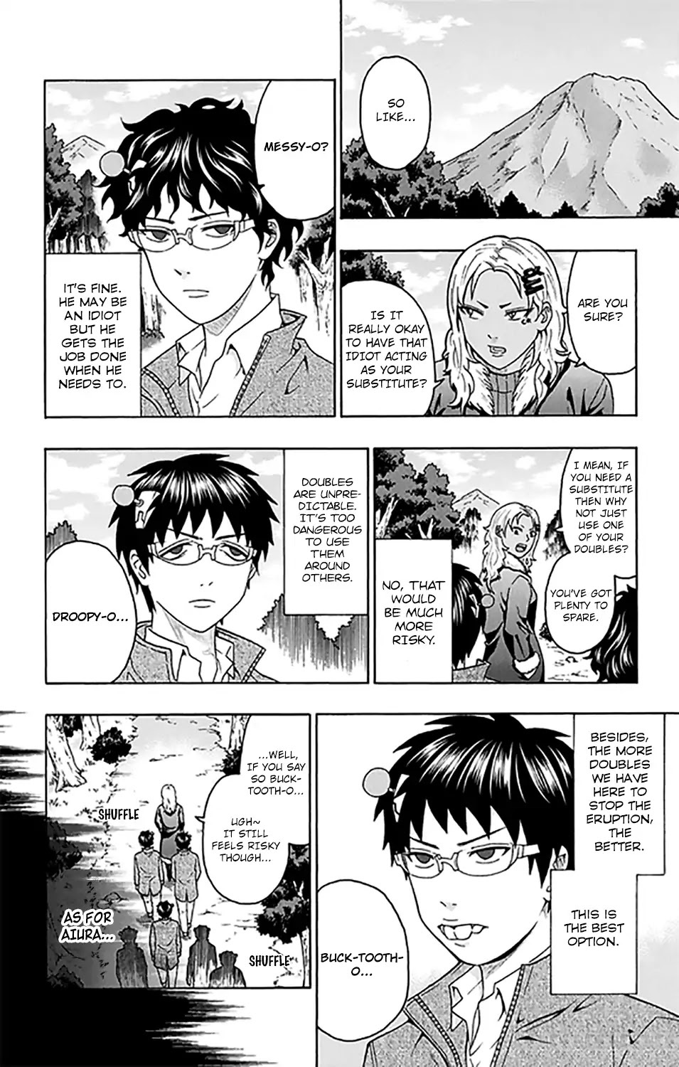 Saiki Kusuo no Sainan Chapter 278 page 7 - Chapter 278: PSIving the World from a CataPSItrophic Natural DiPSIster!