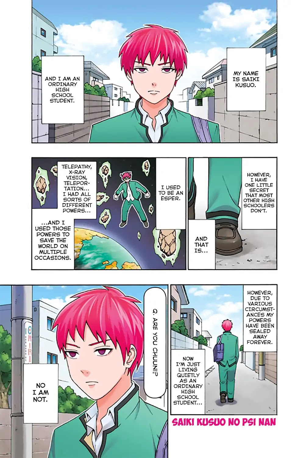 Saiki Kusuo no Sainan Chapter 280 page 2 - Chapter 280: The RePSIval of Saiki Kusuo (First Half)