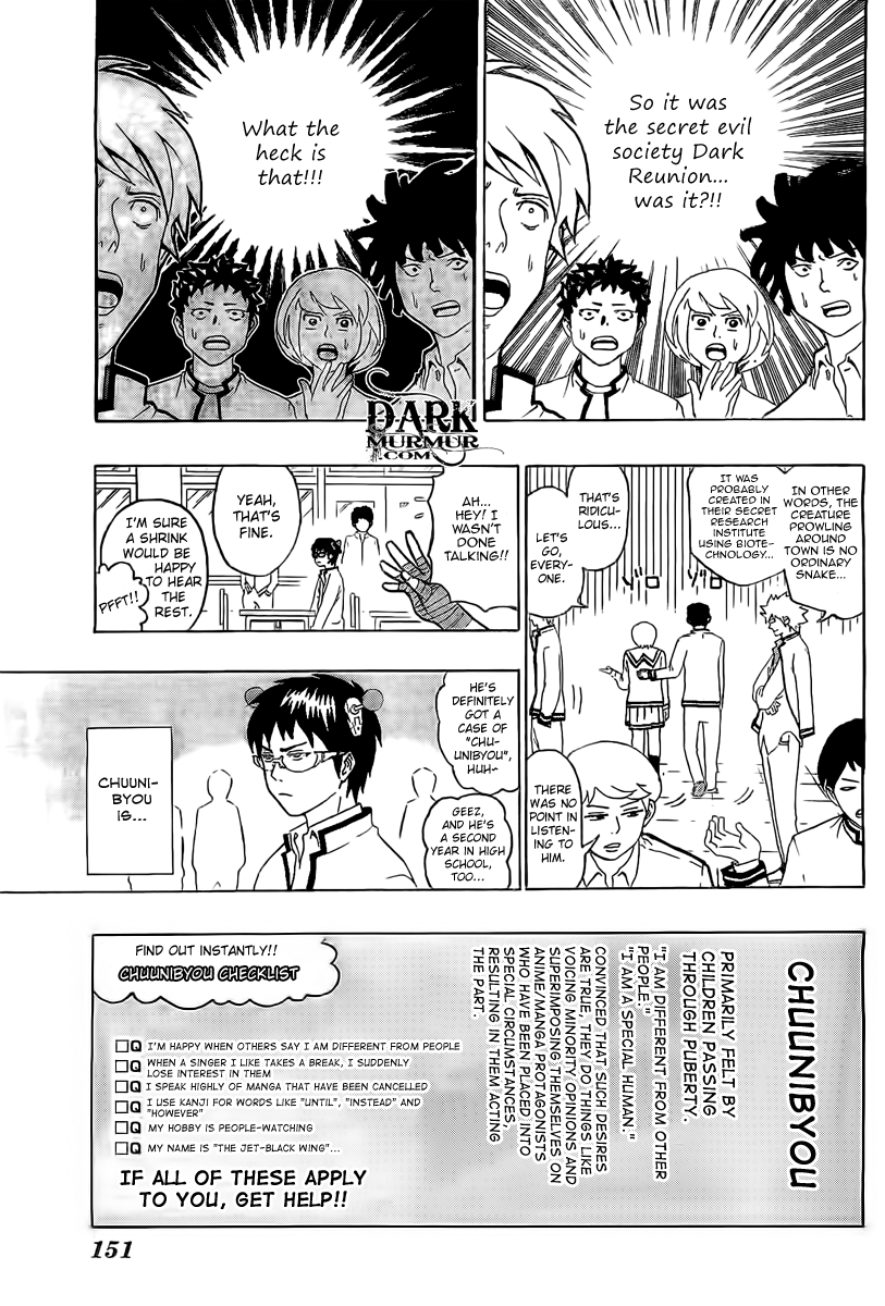 Saiki Kusuo no Sainan Chapter 3 page 5 - Chapter 3: The Jet-Black Wing, Kaidou Shun