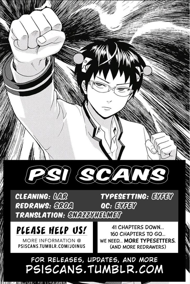 Saiki Kusuo no Sainan Chapter 41 page 4 - Chapter 41 : Telepathy PSIlencer