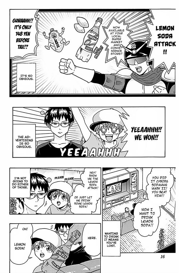Saiki Kusuo no Sainan Chapter 63 page 18 - Chapter 63 : PSIborg Sodaman Mark II vs Mysterious Being Lemonade