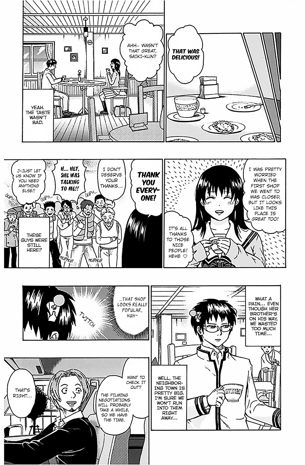 Saiki Kusuo no Sainan Chapter 77.2 page 4 - Chapter 77 v2 : v2 The Most PSItunningly Beautiful Girl vs the Man Who Will Never Fa...